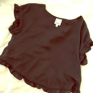 Slit back, black blouse! Worn once.